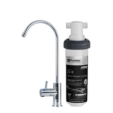 Load image into Gallery viewer, Puretec High Loop Designer Faucet with Quick-Twist Filter - 0.1 Micron